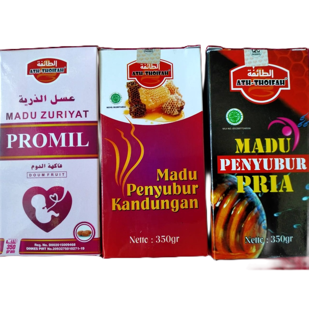 

MADU ZURIAT PROMIL, MADU PENYUBUR PRIA, MADU PENYUBUR KANDUNGAN | MADU PAKET PROMIL AT-THOIFAH (3 SERANGKAI)
