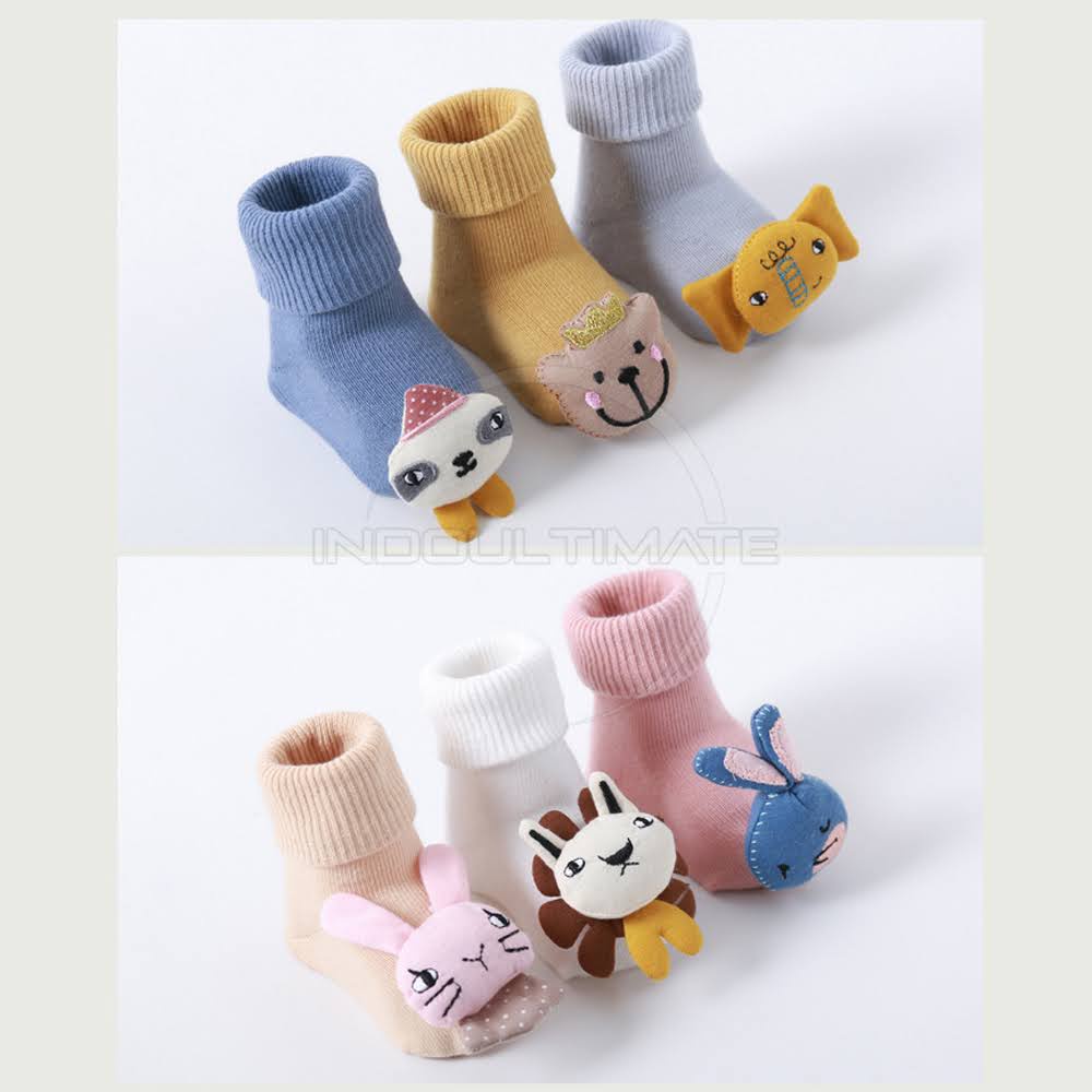 Baby Kid Sock Kaos kaki Bayi Balita Alas Kaki Pelindung Kaki KKA-039 Kaos Kaki Bayi Baru Lahir Newborn Kaos Kaki Bayi Laki-Laki Perempuan  Kaos Kaki Motif Karakter Baby Socks Alas Kaki Bayi Sarung Kaki Bayi