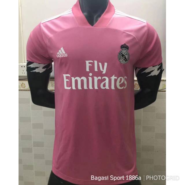 Jersey Baju Bola Kit Real Madrid Cf Pink Away Tandang Leaked 2020 2021 Los Galacticos 2020 21 Shirt Shopee Indonesia
