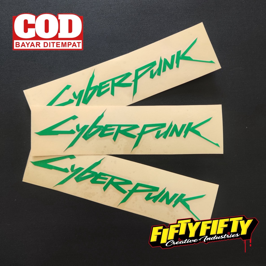 Stiker Cutting CYBERPUNK Stiker Cuting Motor Stiker Kating Mobil Stiker Helm