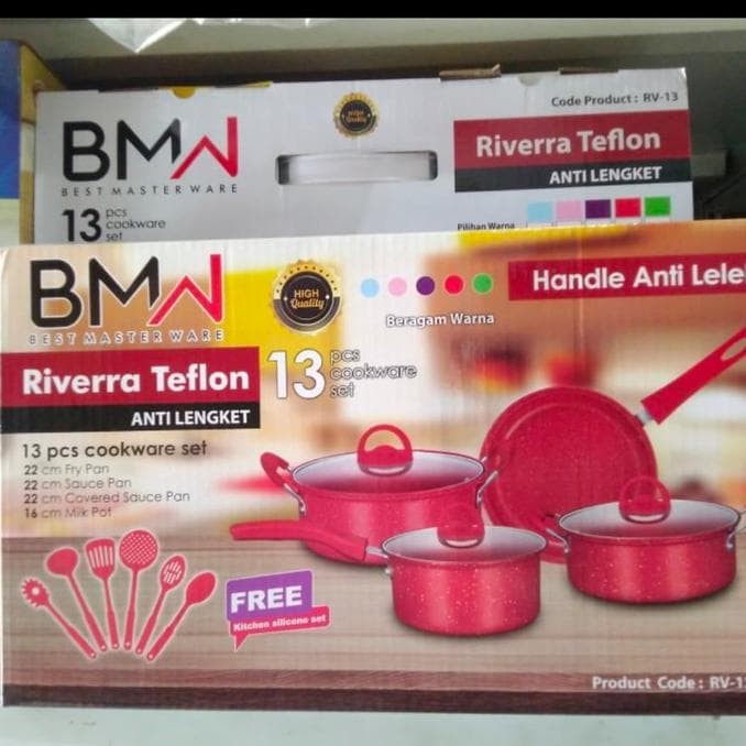 Riverra teflon 13pcs cookware set