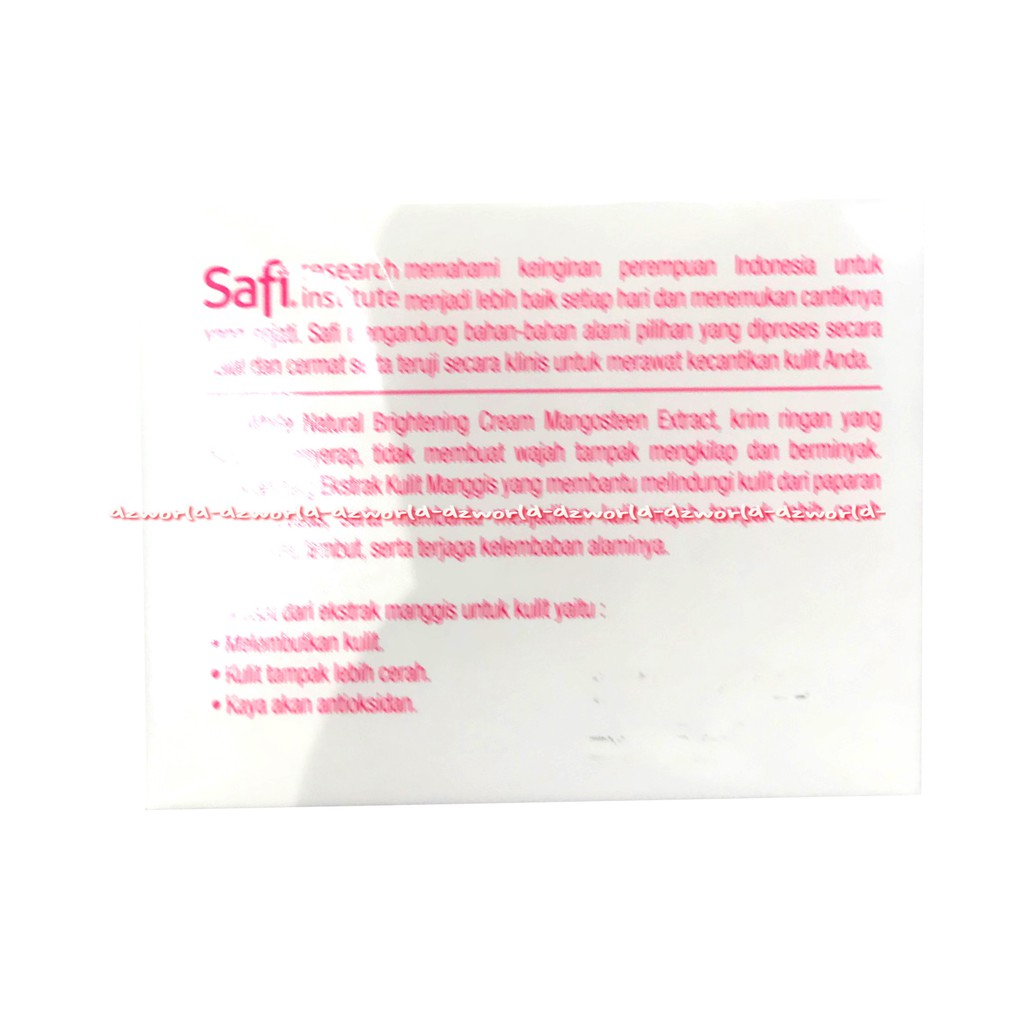 Safi Naturally Bright Mangosteen Extract Halal Kosmetik 45gr Ektrak Manggis Melembutkan Kulit