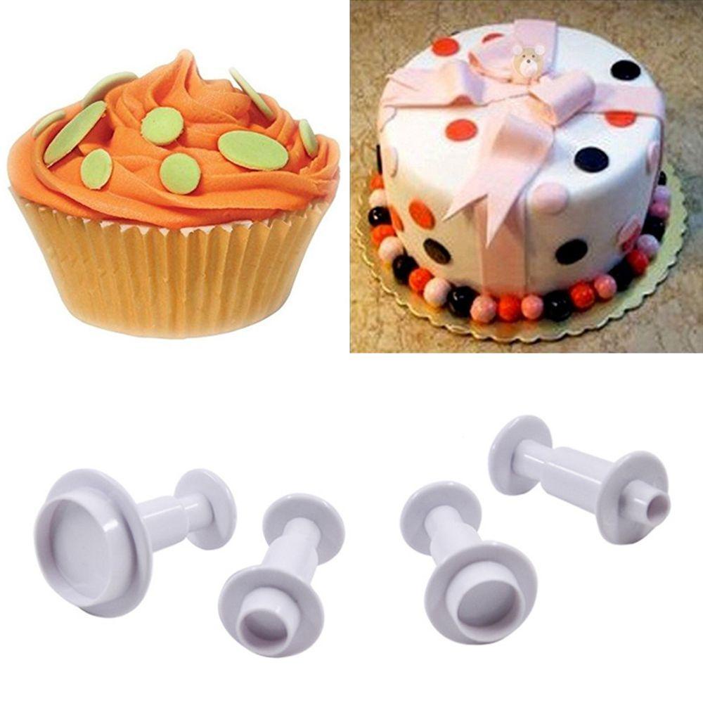 Populer 4Pcs Cetakan Pemotong Kue Kering Cookie New Plastik Alat Baking Fondant Craft Decor