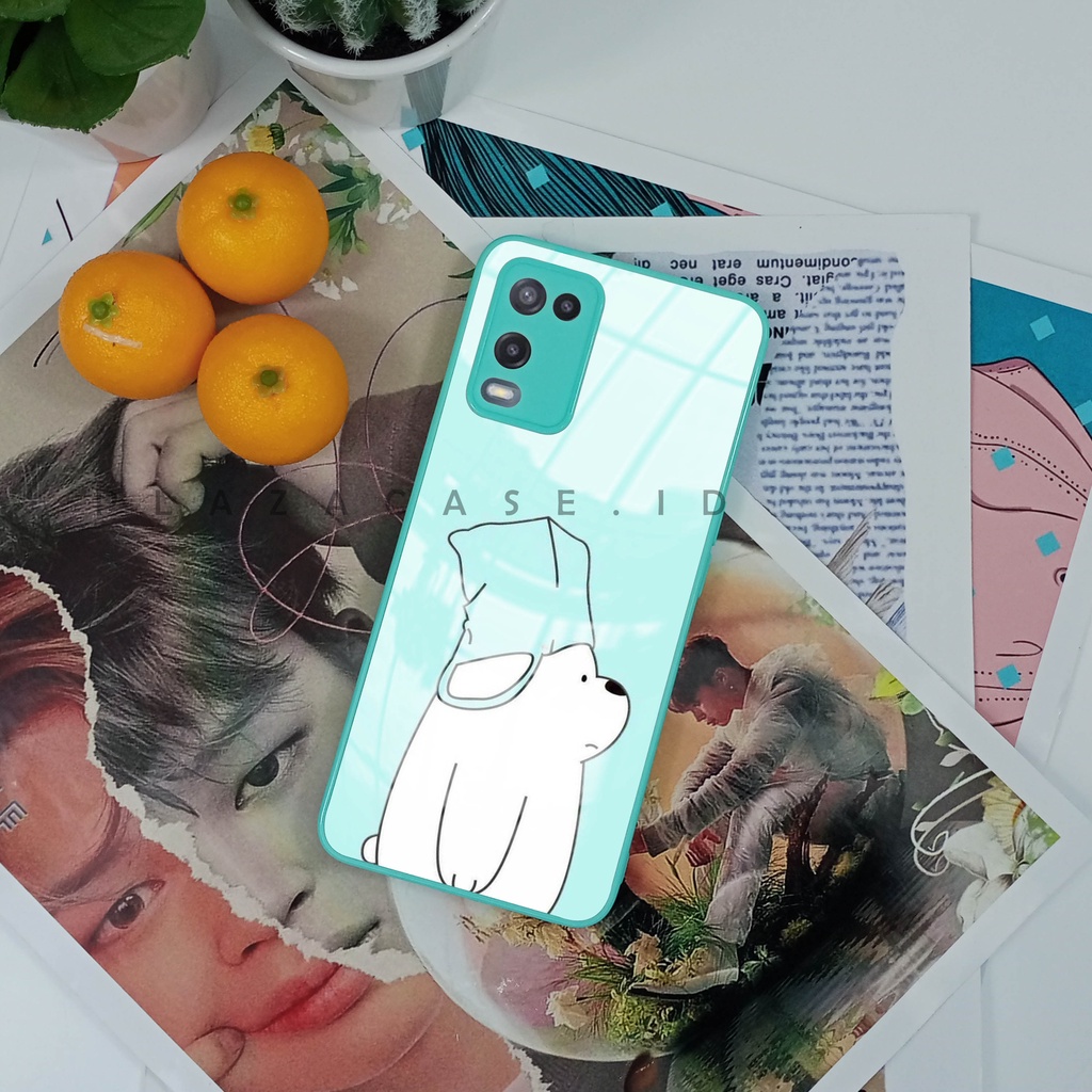 Softcase Glass Kaca - K107 -  For Oppo A54 A16 A15 A5S RENO 5 RENO 5F RENO 6 - Case Lucu - Case Oppo A54 - Casing Hp Oppo A16 - Casing Hp Oppo A15 - Kesing Oppo A5S - Softcase RENO 5 - Casing RENO 5F - Sarung Hp RENO 6 4G - Case A54 - Plazacase