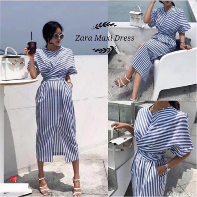 Zara Maxi Dress | dress wanita | panjang wanita | murah wanita | kekinian dress | baju panjang