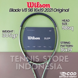 Wilson Blade V8 V 8 98 16x19 v8 2021 98 sq / 305 gr ( Raket Tenis / Tennis )