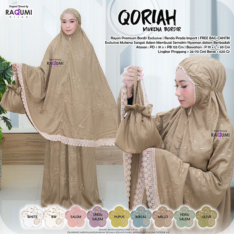 QORIAH MUKENA BORDIR by RAQUMI