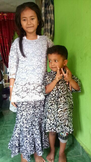 Sb Collection Stelan Atasan Liska Kebaya Kartini Dan Rok Duyung Batik Anak Wanita