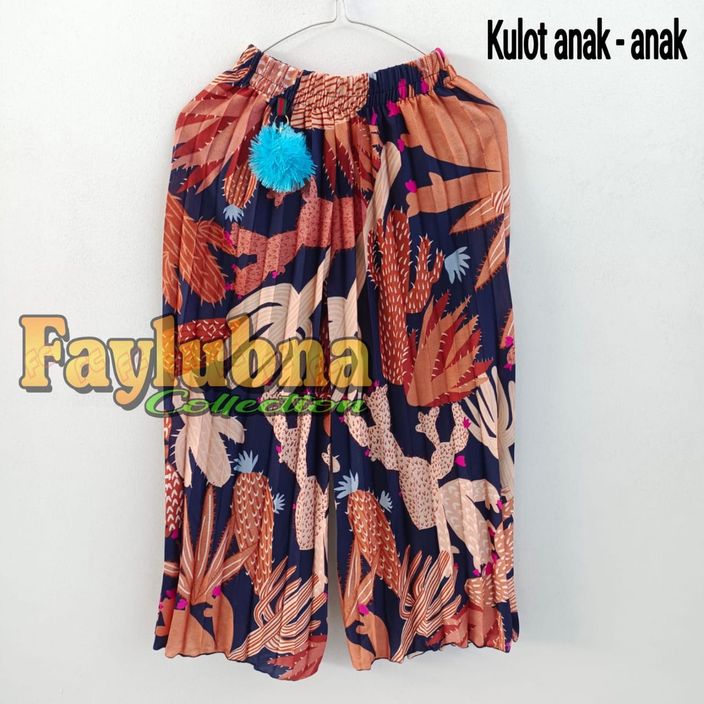 KULOT PLISKET MOTIF ANAK / CELANA KULOT ANAK PEREMPUAN / KULOT ANAK PEREMPUAN / CELANA ANAK