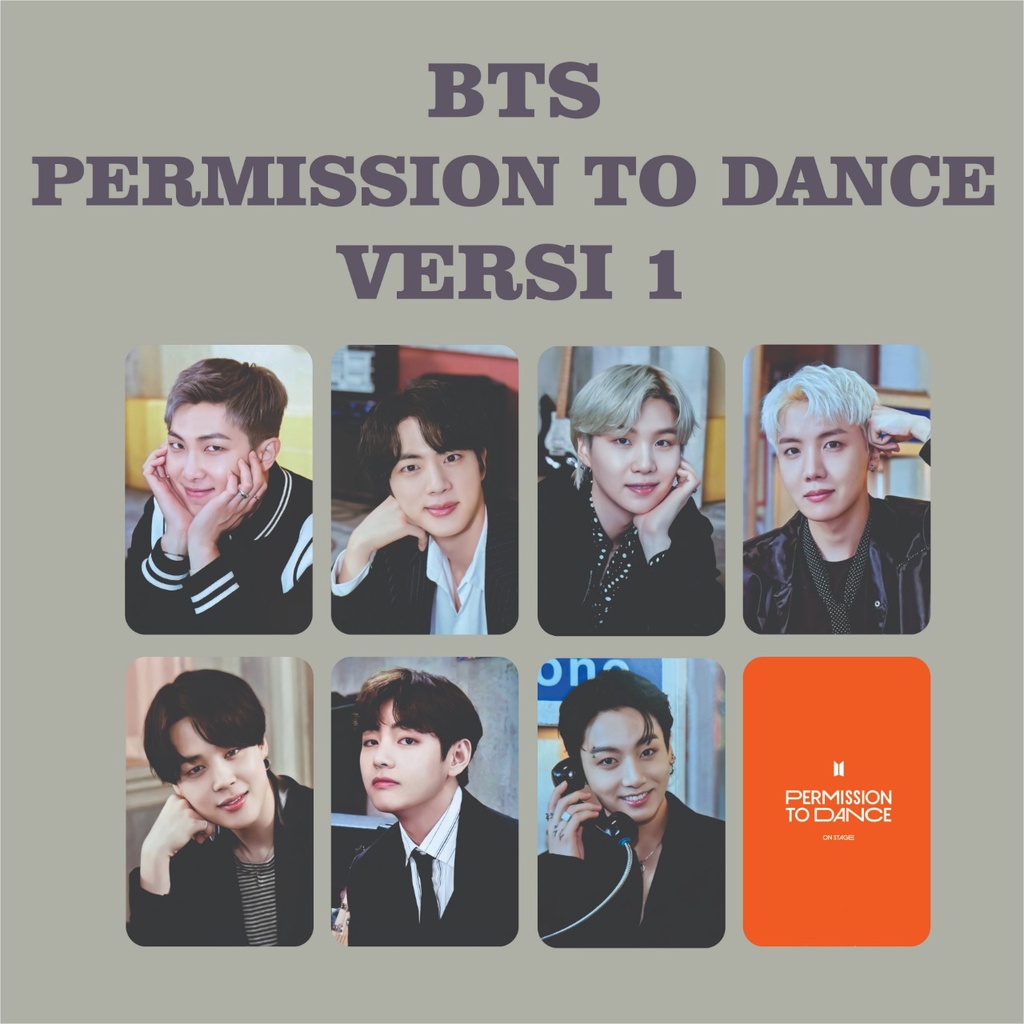 BTS PERMISSION TO DANCE MINI PHOTOCARD