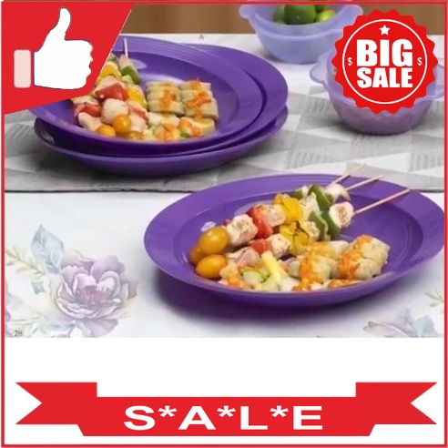 Tupperware Large Deep Plate 4pcs Ungu Tupperware Original