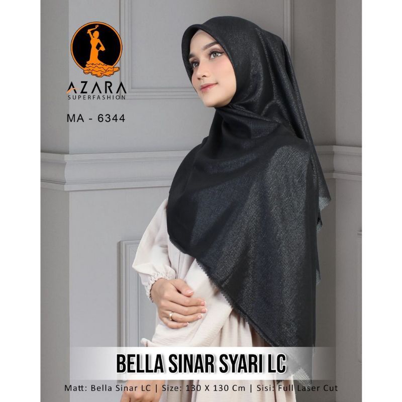 [ BISA COD ] JILBAB SEGIEMPAT SYARI HIJAB VOAL GLOWING MEWAH UKURAN 130X130 LUXURY NUR SINAR AZARA BELLA SINAR UMAMA KERUDUNG AKAD JUMBO SERAGAMAN PESTA WISUDA