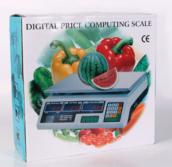 Timbangan Buah Digital 40kg Double Display timbangan digital elektrik buah/sayur/beras/telur/daging