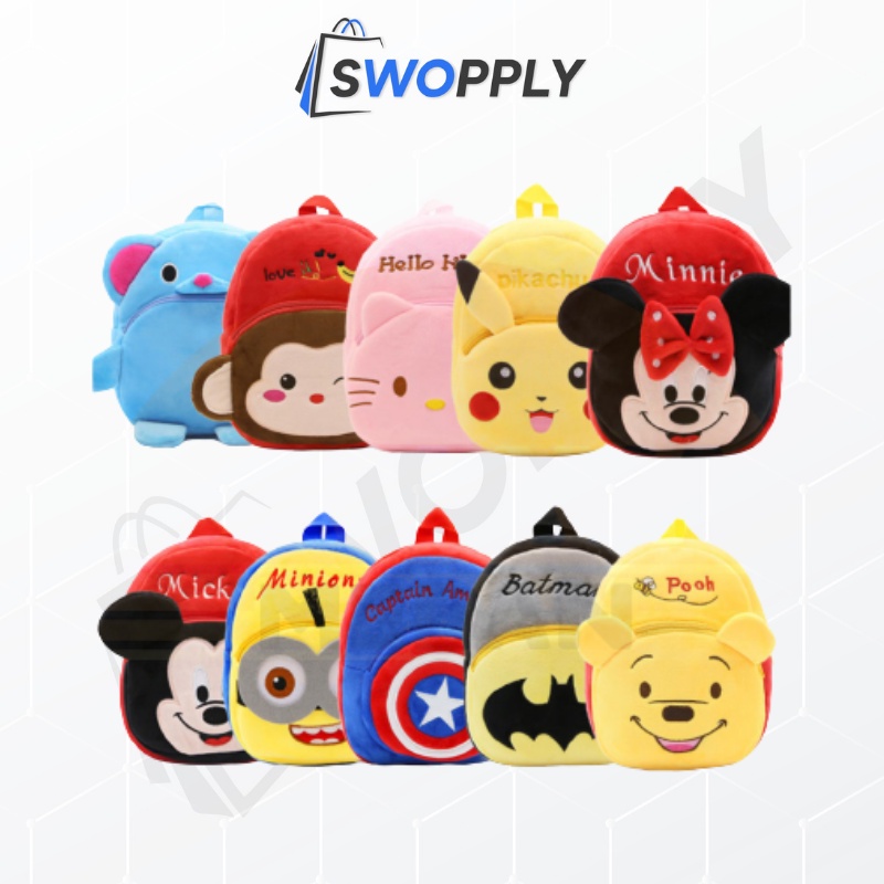 Swopply SW1367 Tas Anak Karakter Tas Ransel Anak Sekolah Backpack Mini Motif