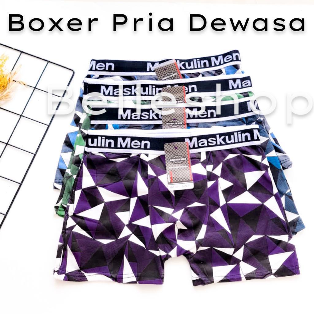 Celana Boxer Pria Sport Karet ARMY Premium Import