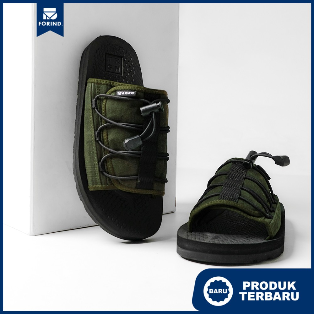 Oliver Army | Sendal Gunung Hitam Original Sandal Santai Kasual Pria Laki Footwear | FORIND x Tragen