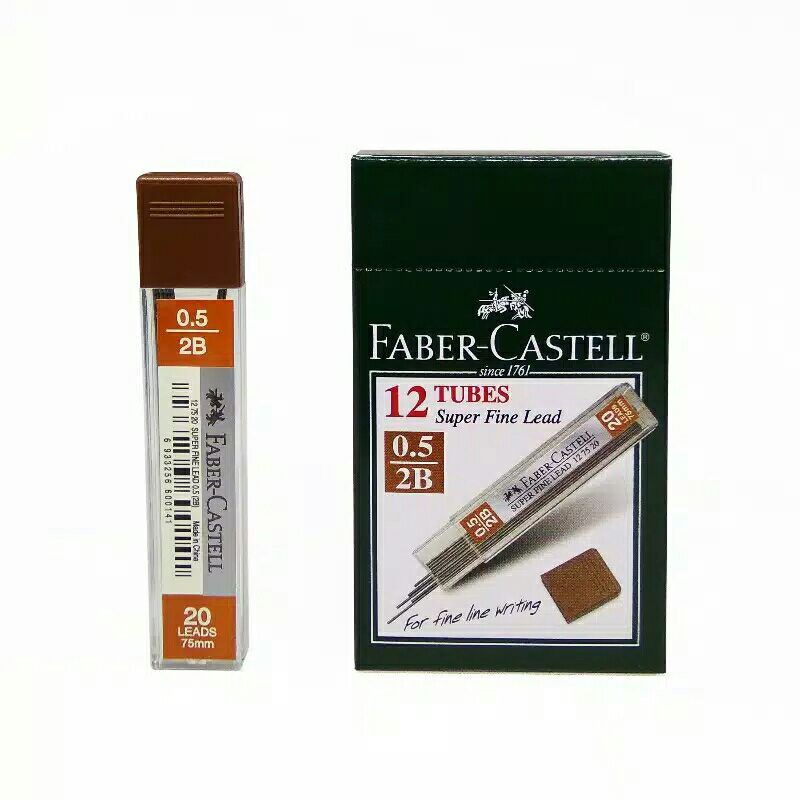 

Lead Superfine 2B 0,5mm / Isi Pensil Mekanik 0,5 2B Faber Castell