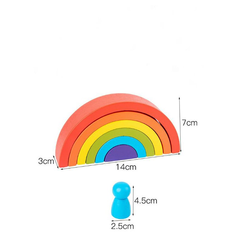 MONTESORI ANAK BALOK PELANGI / MAINAN SUSUN BALOK PELANGI