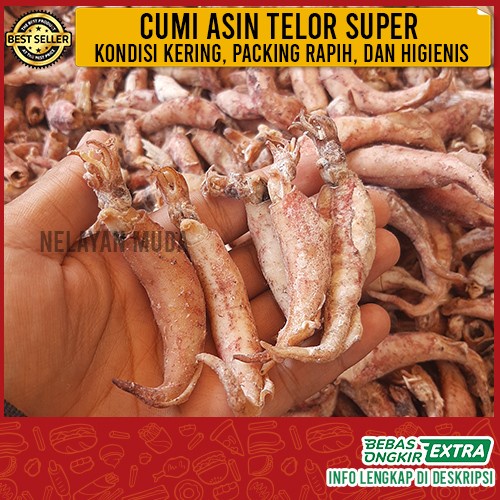 

PROMO Cumi Asin Telor Super Grade A - Cumi Asin Kering @500 gr