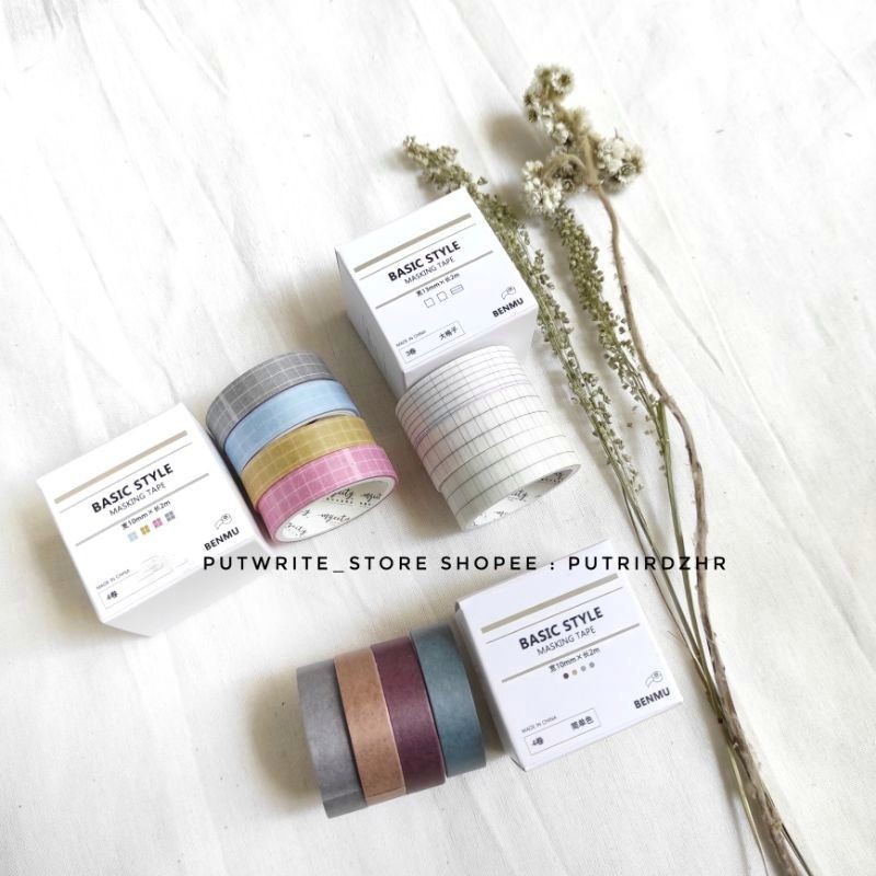

Washi tapes basic style 4pcs