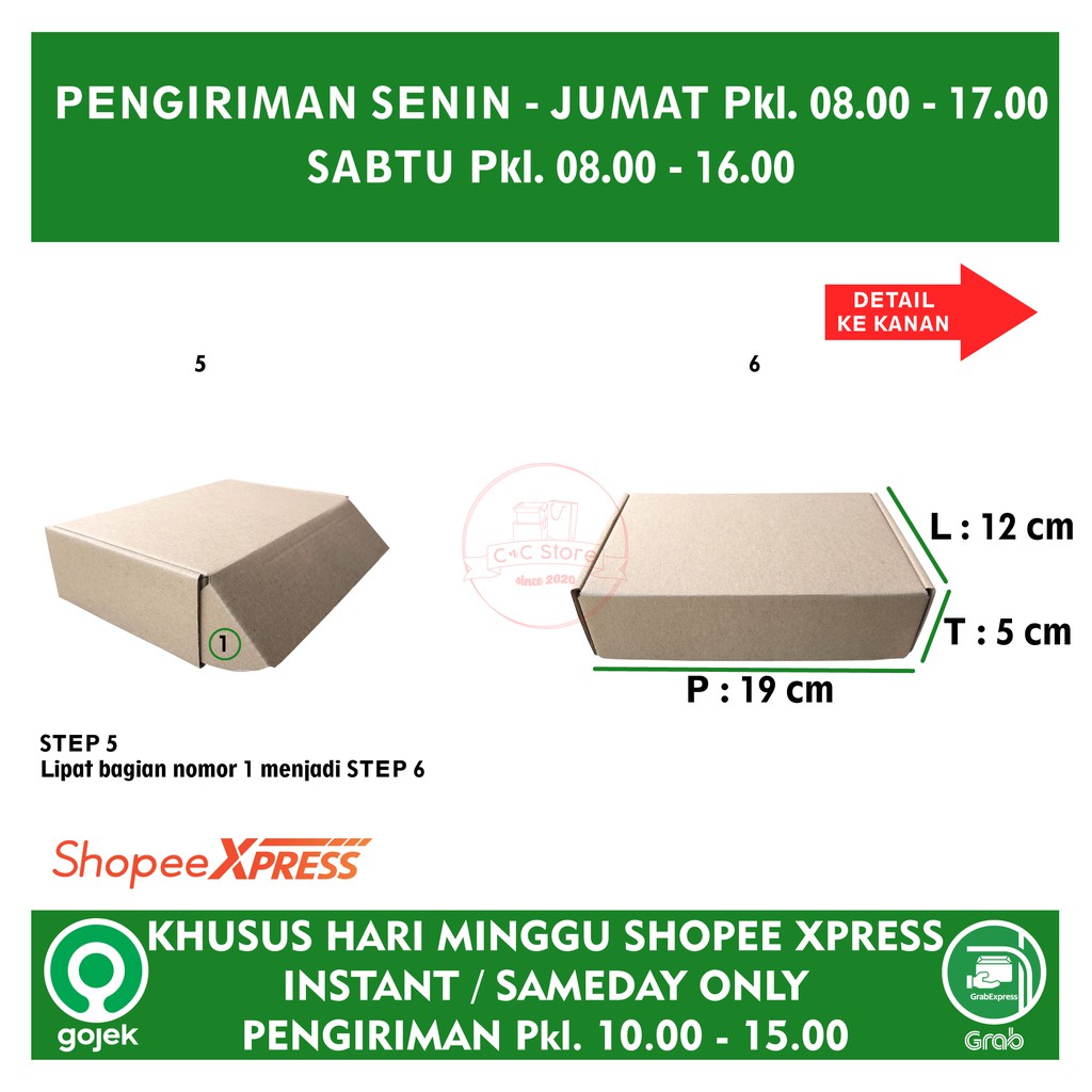 Kardus Box Karton Corrugated Polos Die Cut Uk 19x12x5-3
