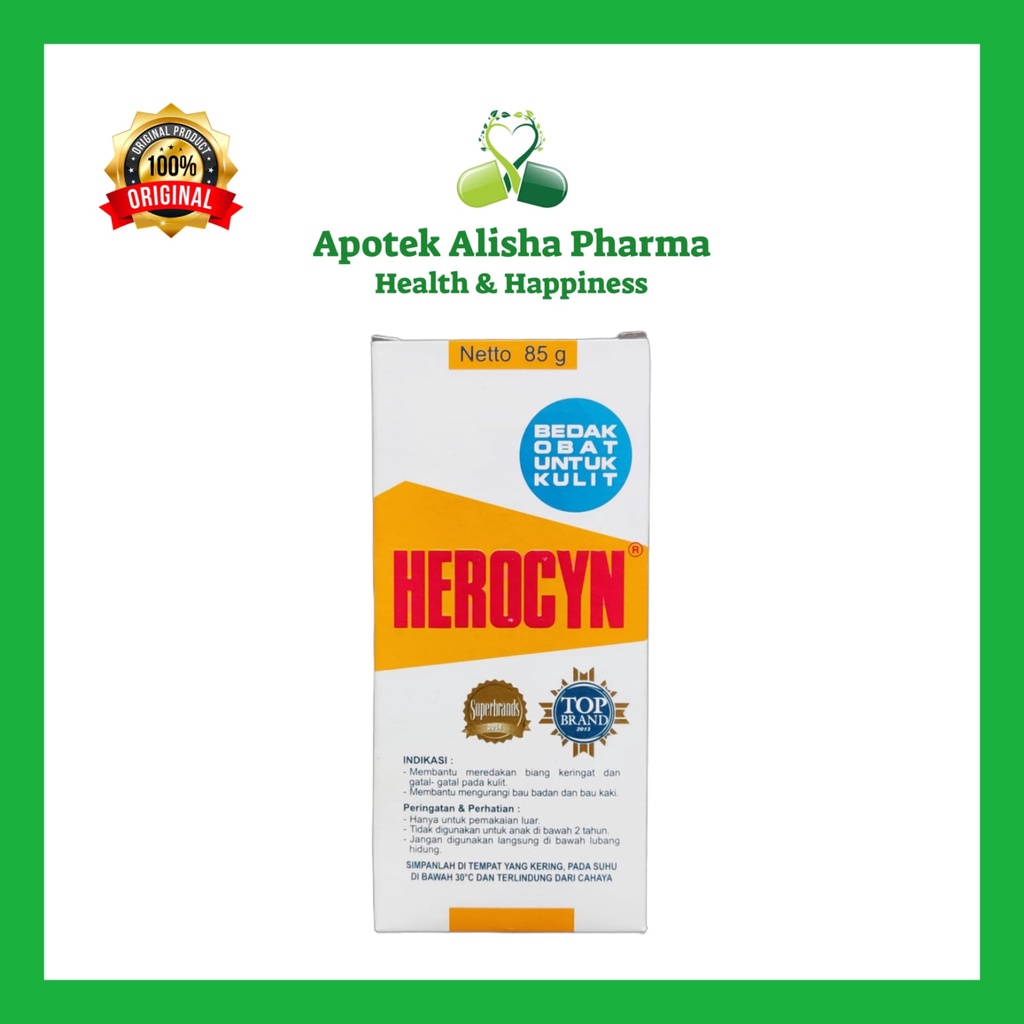 HEROCYN Powder - Herocyn Talk / Bedak Herocin untuk Kulit Gatal / Biang Keringat / Talk Herosin