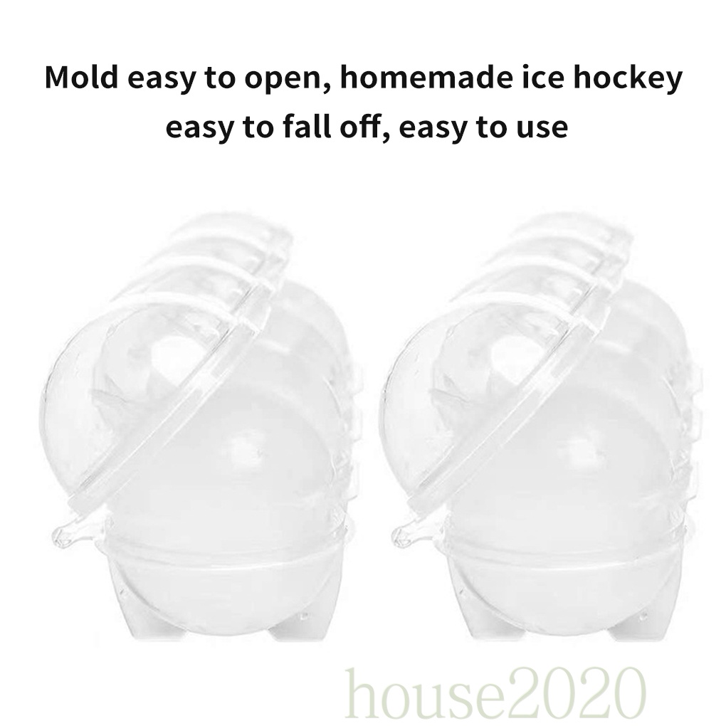 (House2020) Cetakan Es Batu Bentuk Bulat 4 Sekat Bahan Silikon Untuk Pesta / Pub