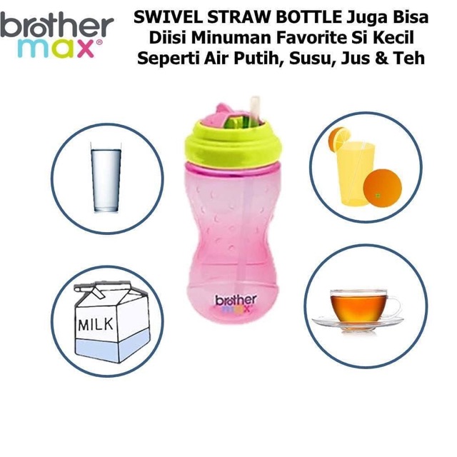 Brother max twist and go sipper 360ml - botol minum