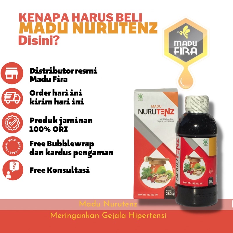 

[PAKET 10 BOTOL] Obat Hipertensi Madu Nurutenz Obat herbal Jantung Darah Tinggi Asli Original 100% Madu nurutens