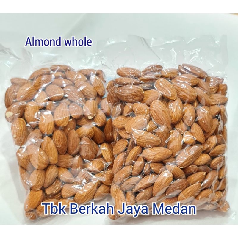 

Almond whole 100gr/Almond utuh Mentah/Biji Almond/Almond kulit/Almond Whole