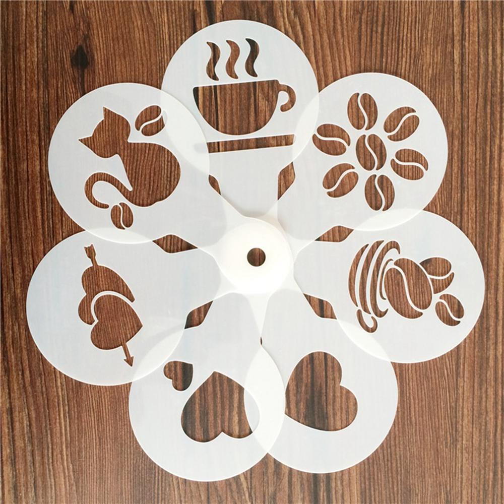 [Elegan] Stensil Kopi Fancy Cake Stencils Gambar Coffeeware Latte Cappucino Cetakan Semprot Busa