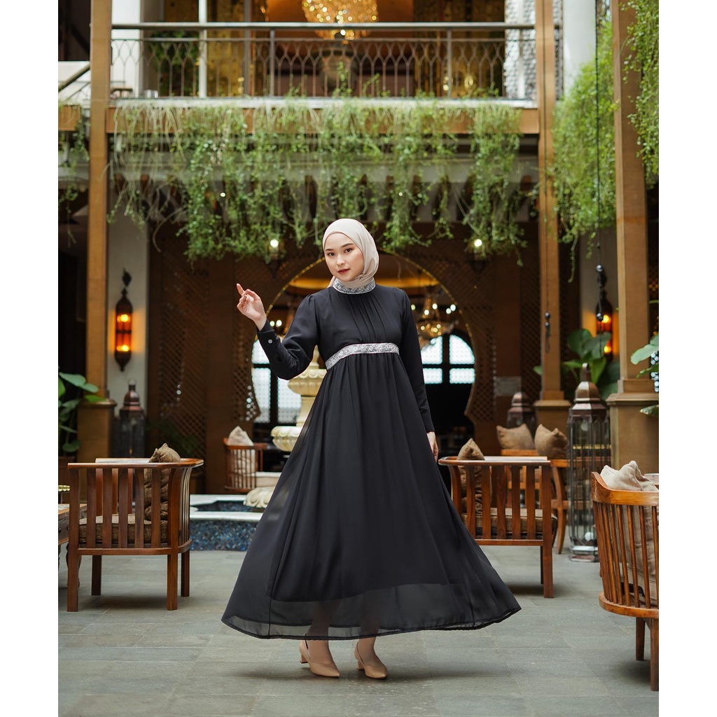 DRESS MUSLIM - AUDREY DRESS - IED SERIES - PAKAIAN MUSLIM WANITA