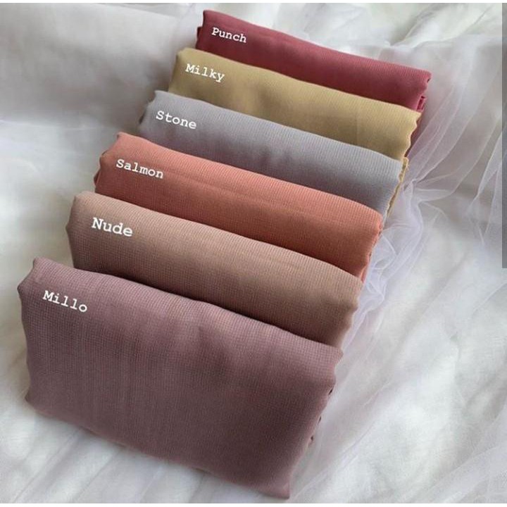 BELLA SQUARE KERUDUNG SEGIEEMPAT Hijab Pollycotton KERUDUNG SEGIEMPAT POLOS BELLA SQUARE BISA COD-RANDOM