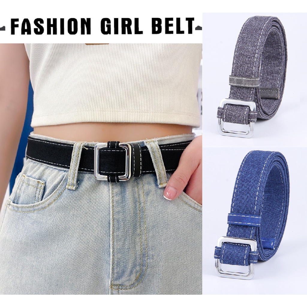 Ikat Ban Pinggang Wanita A90 JEANS Korea Fashion Kulit PU Gasper Sabuk Cewe Womens Belt Gesper Unisex