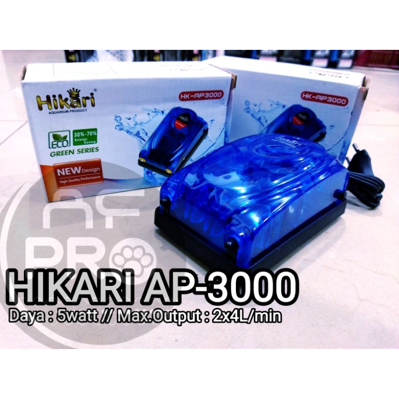 PROMO MURAH Pompa Airpump Aerator 2 lubang HIKARI AP 3000