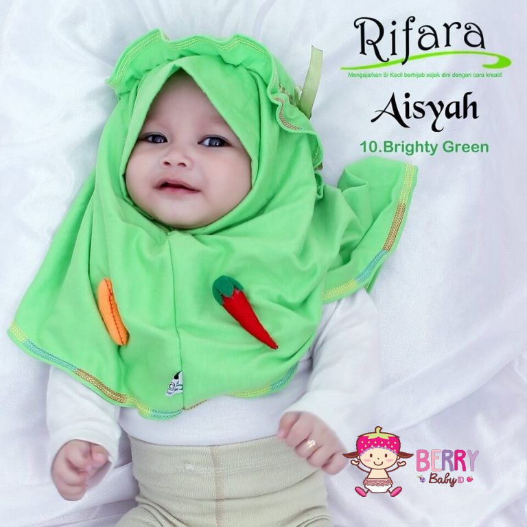 Rifara CLEARANCE SALE Hijab Aisyah Kerudung Jilbab Bayi Anak Premium Berry Mart