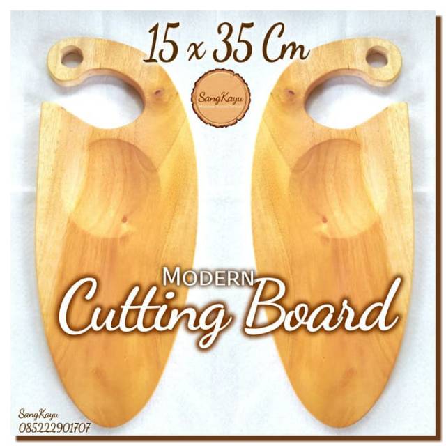 Modern Cutting Board 15x35Cm Talenan kayu unik alami modern rustic 04