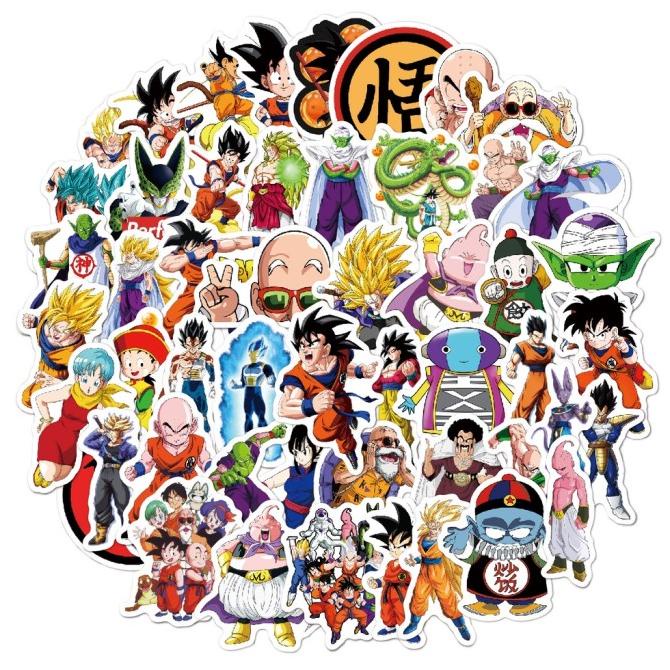 

(BISA COD) 50 pcs stiker motif dragon ball son goku - Sticker gohan BERGARANSI Kode 1244