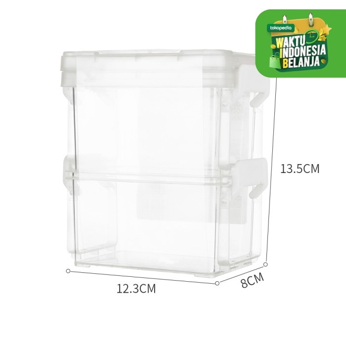 MINISO Kotak Penyimpanan Meja 2-lapis Organizer Storage Box Kosmetik - S