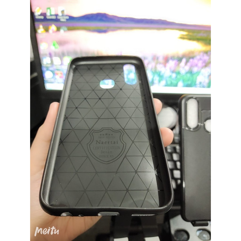 Auto Fokus Vivo Y11 Y12 6.35 inchi Leather Soft Case Vivo Y15 Y17 AUTOFOCUS Motif Kulit Jeruk