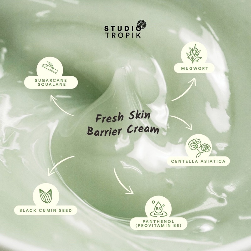 STUDIO TROPIK Skin Barrier Cream RICH / FRESH Moisturizer 50gr BPOM Pelembab Wajah Centella Asiatica