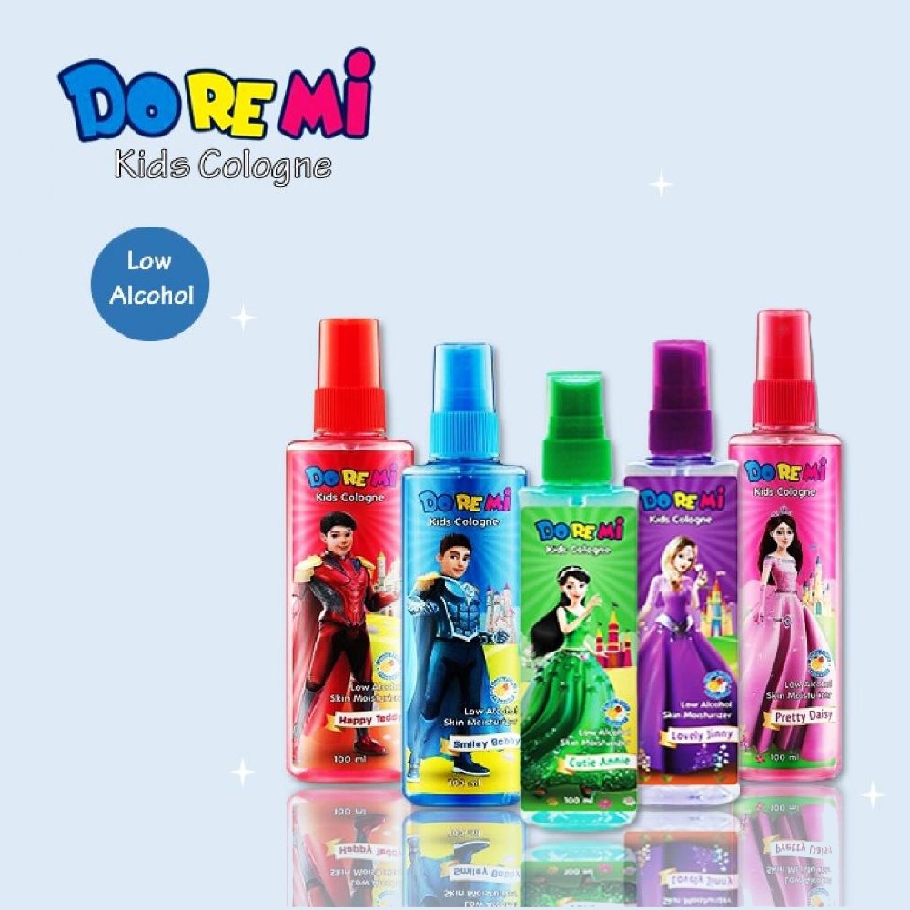 Doremi Kids Cologne 60ml / 100ml - Pewangi Parfum Anak Aroma Buah / Low Alcohol / Aman untuk Anak 60 / 100 ml