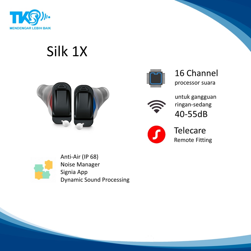 Alat Bantu Dengar Signia Silk 1X CIC