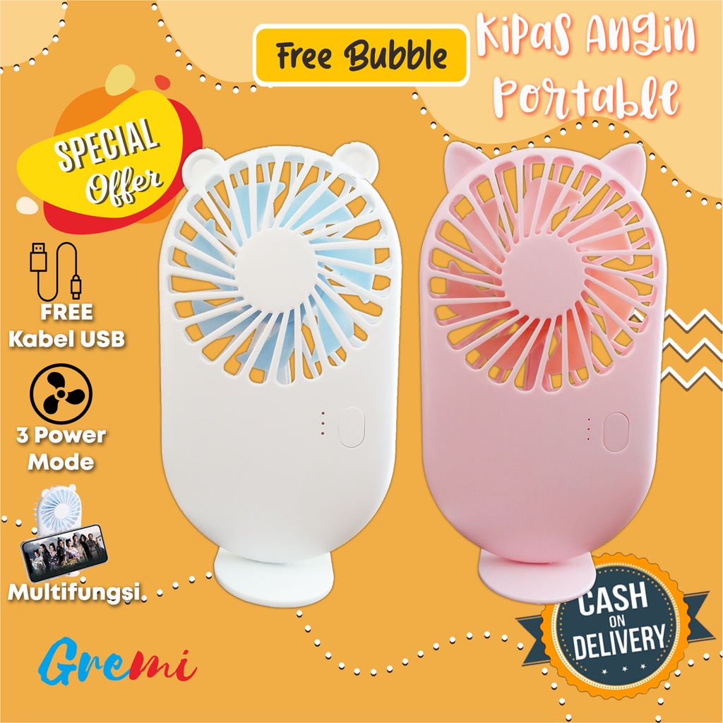 Kipas Angin Mini Portable  Rechargeable Fan Make Up Murah