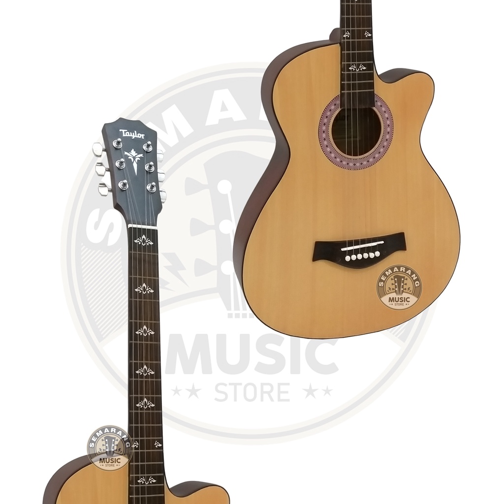 Gitar Akustik Taylor Tanam Besi Bonus Packing Kayu &amp; Bubble Warp Termurah Berkualitas