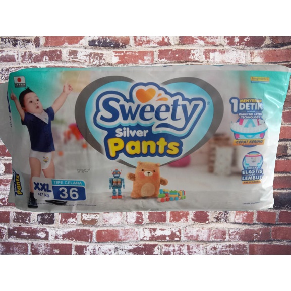 Sweety Silver Pants Ukuran XXL Isi 36 Tipe Celana Pcs
