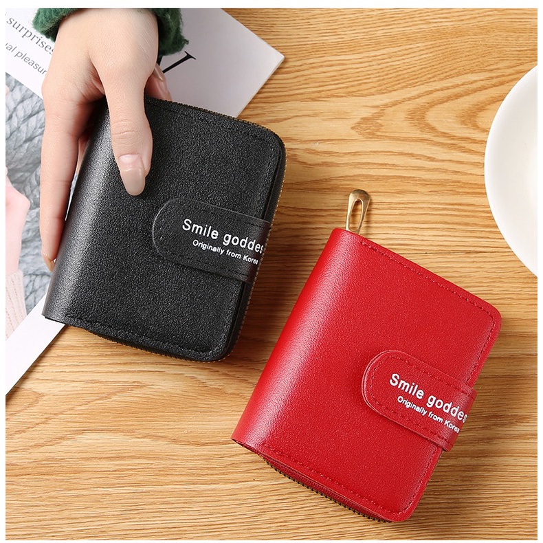 ASIN829 Dompet Lipat Mini Mode Pendek Dompet Wanita Lipat Ritsleting Mode Wanita Impor 818 Dompet Wanita Dompet Mini Dompet Fashion Wanita Dompet Koin