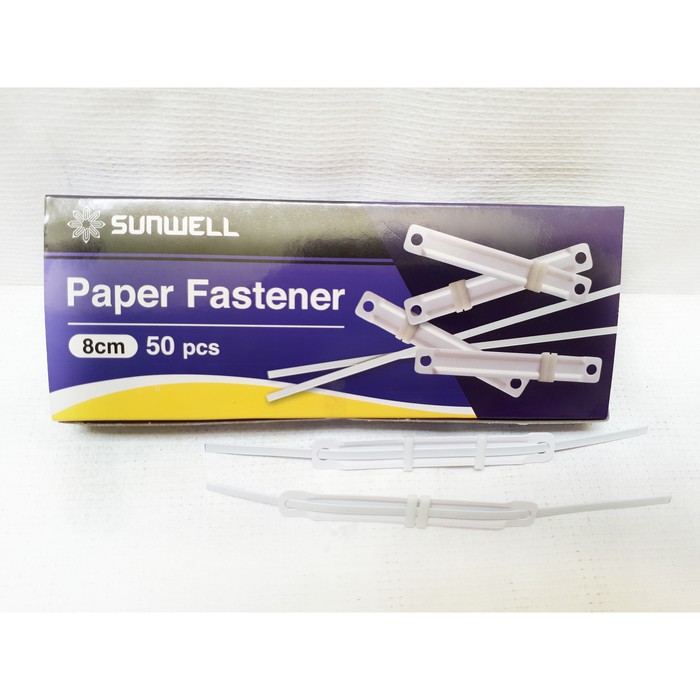 

PAPER FASTENER ACCO PLASTIK JILID PUTIH & WARNA ISI 50 PCS KLIP JILID KERTAS