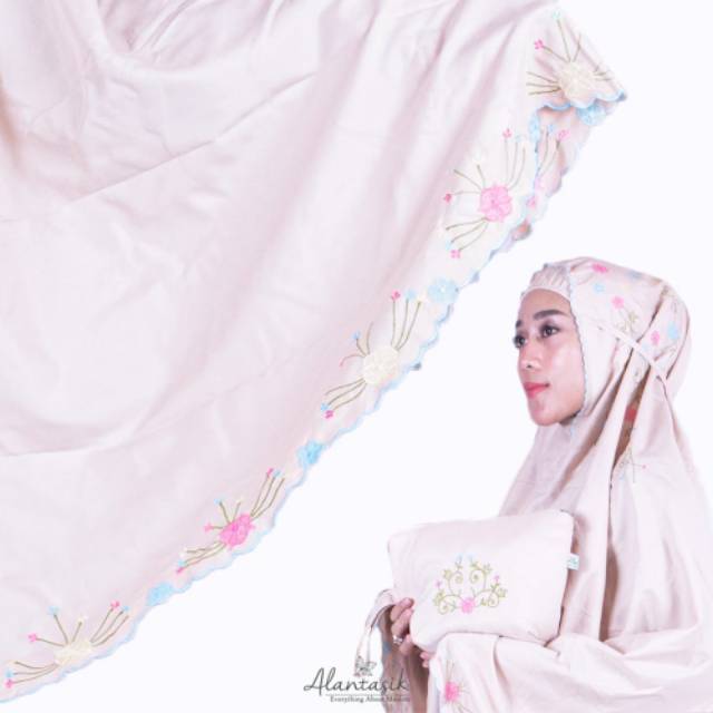 Alantasik mukena bordir handmade motif arwa R.10