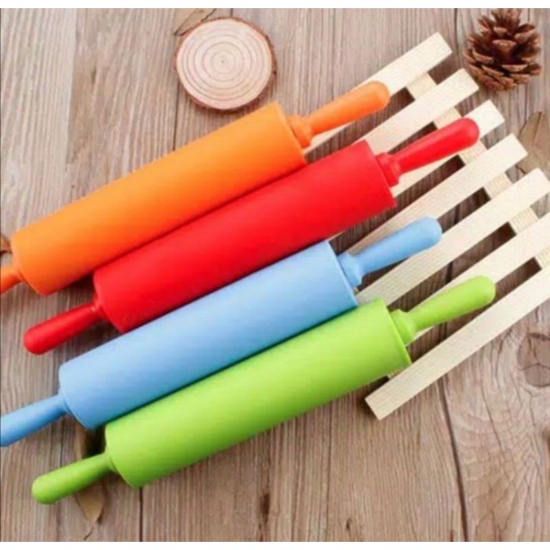 Rolling Pin Silikon Anti Lengket / Penggiling Adonan Tepung Non Stick Roller Silicone